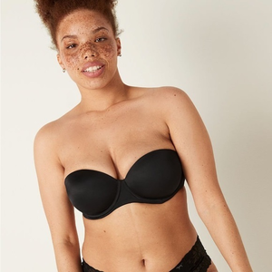 PINK Victoria’s Secret Black‎ Wear Everywhere Strapless Push-up Bra